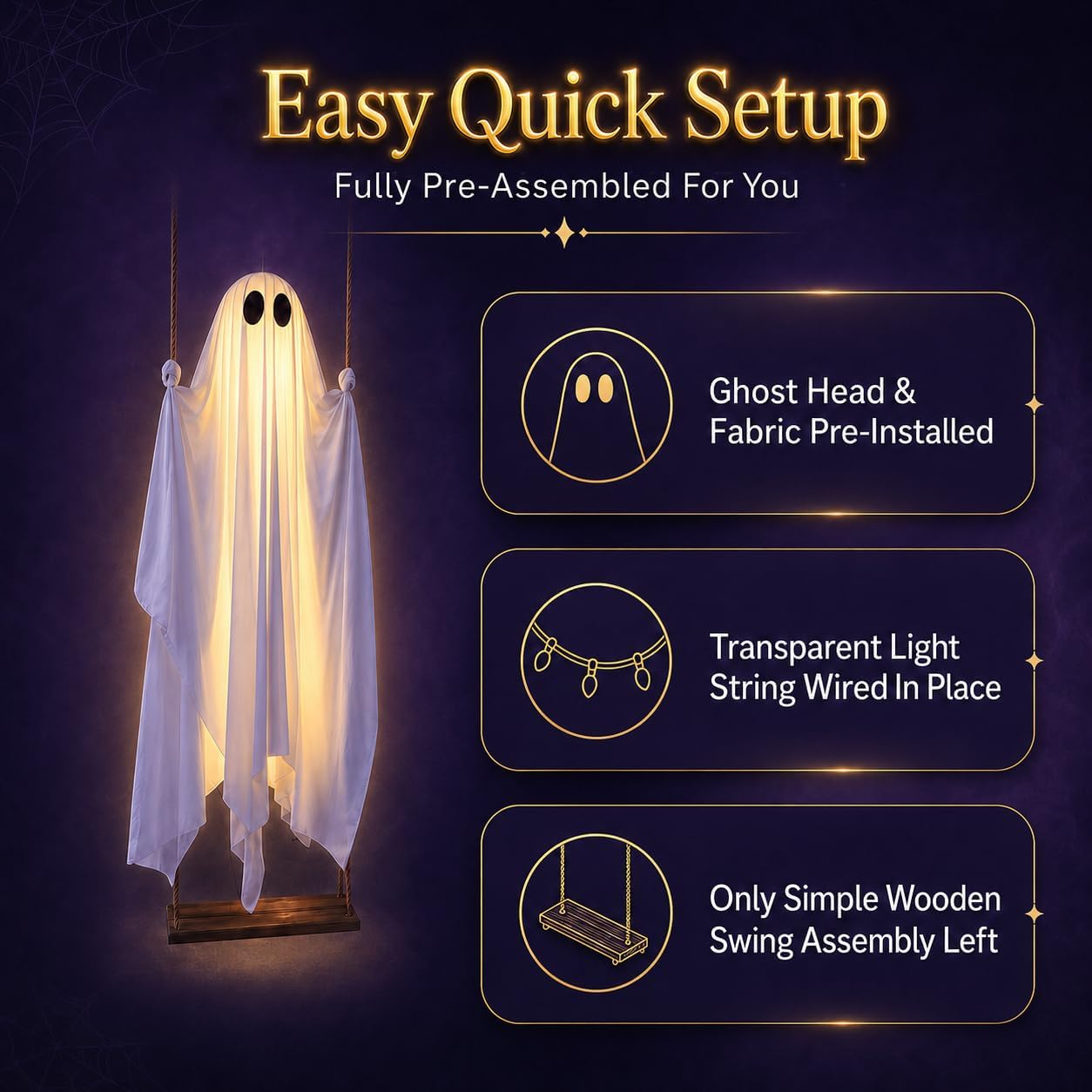 Jack O' Swings™ Hanging Ghost